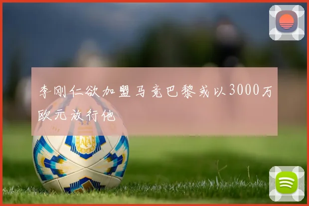 李刚仁欲加盟马竞巴黎或以3000万欧元放行他